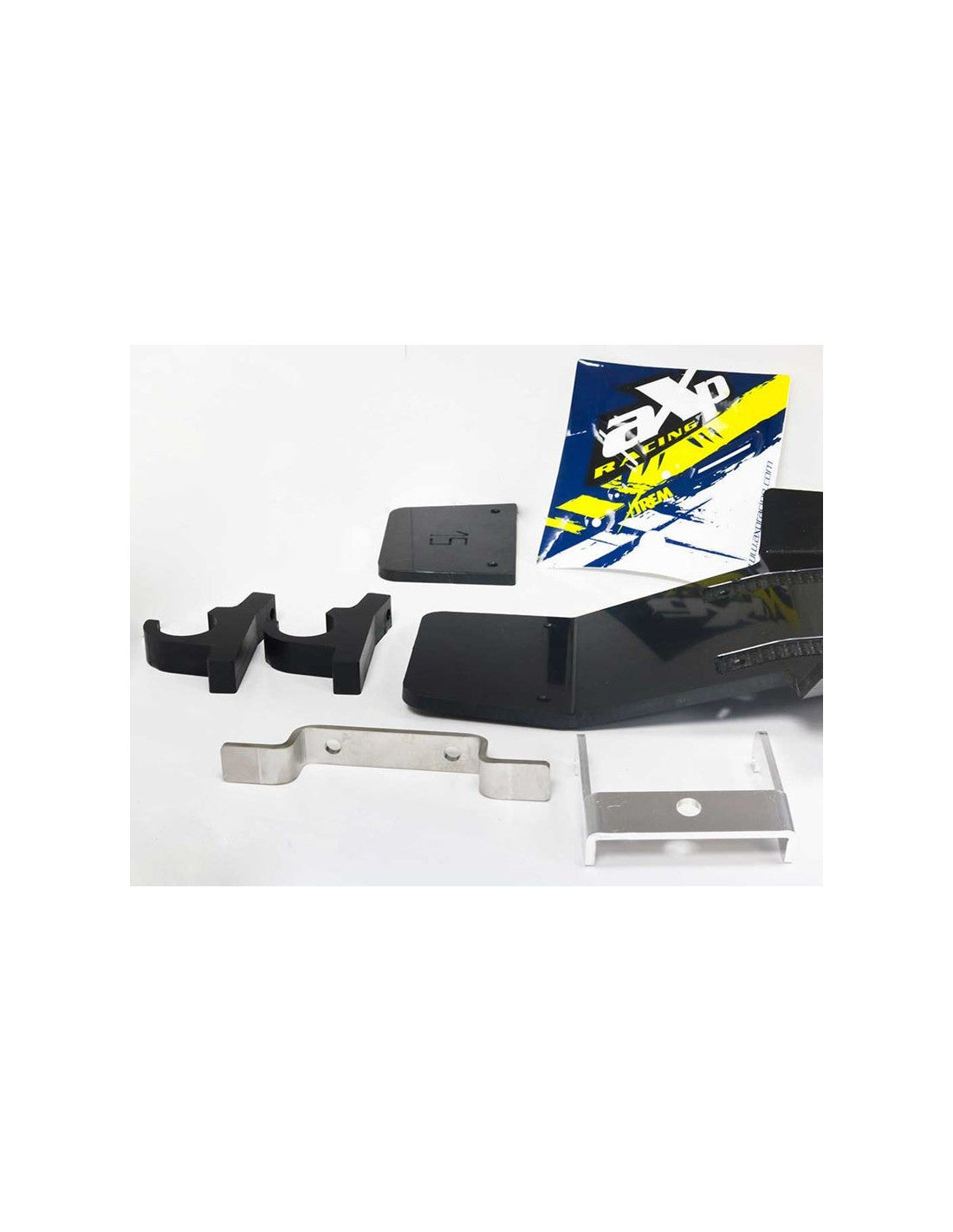 Fixations du sabot noir en plastique PEHD avec protection de biellette pour KTM - Husqvarna 250 / 350 4T