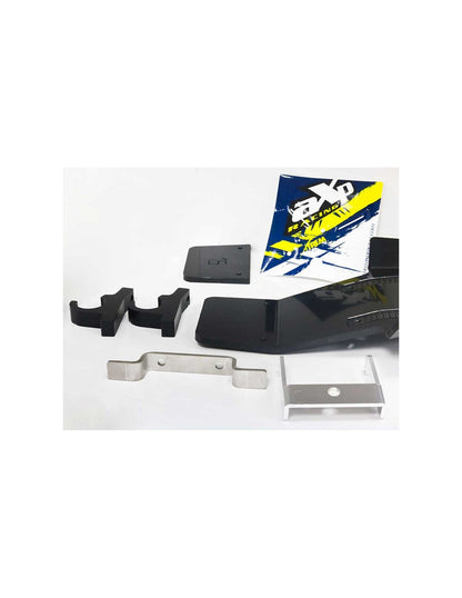 Fixations du sabot noir en plastique PEHD avec protection de biellette pour KTM - Husqvarna 250 / 350 4T