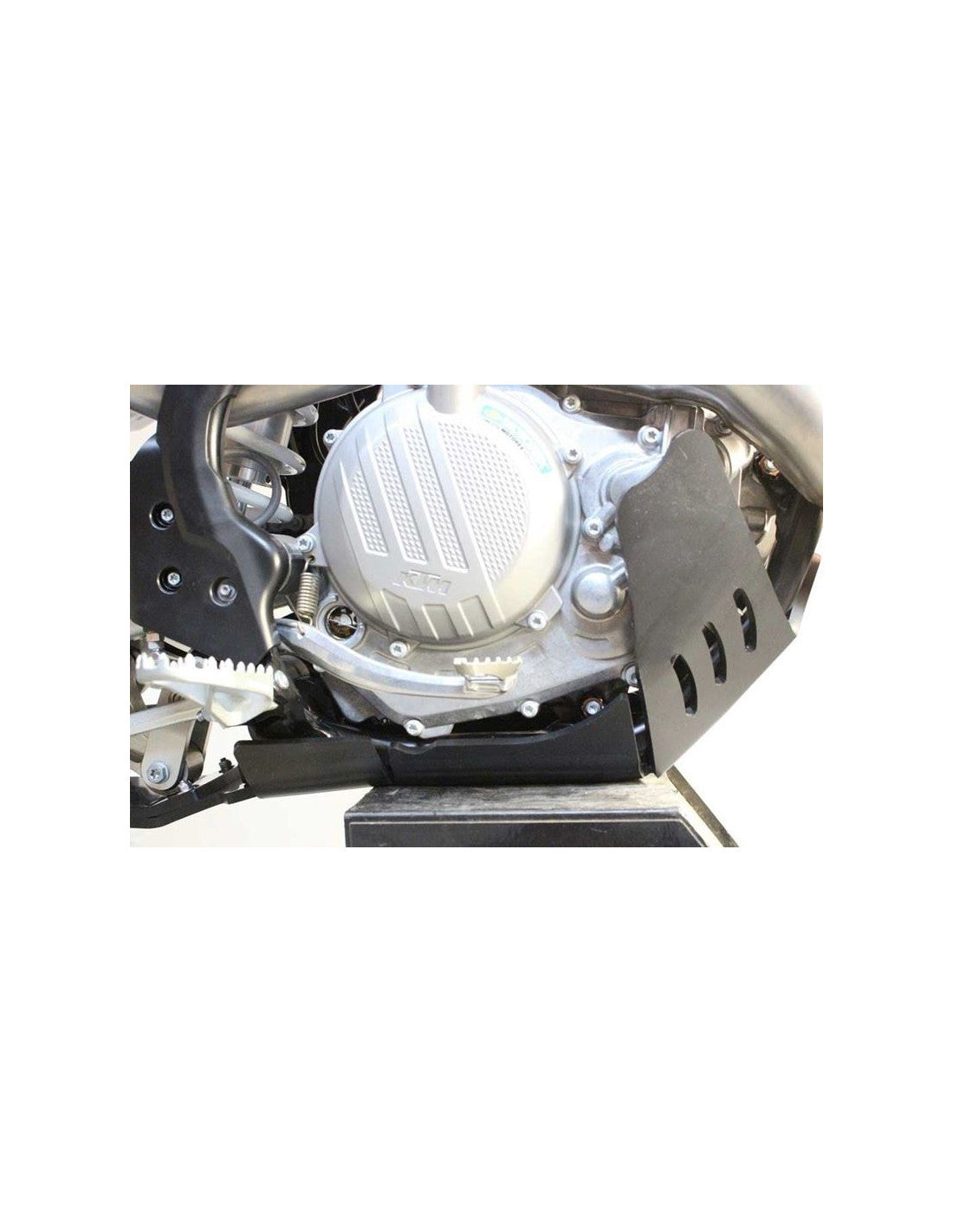 Côté droit du sabot noir en plastique PEHD avec protection de biellette pour KTM - Husqvarna 450 / 501